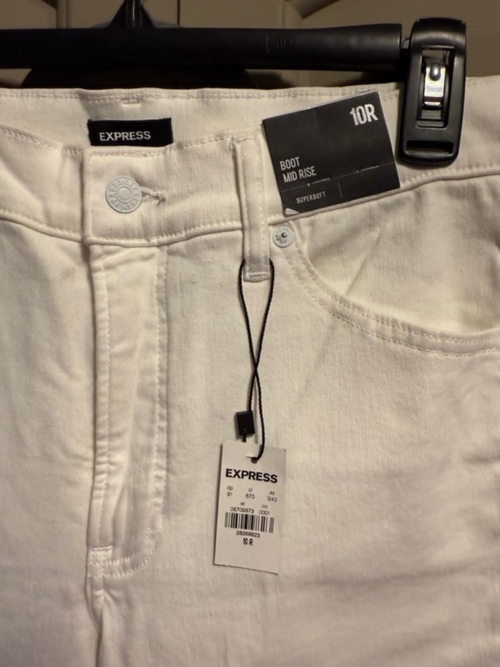 Express White Boot-Leg Jeans for Women - Picture 2 of 4